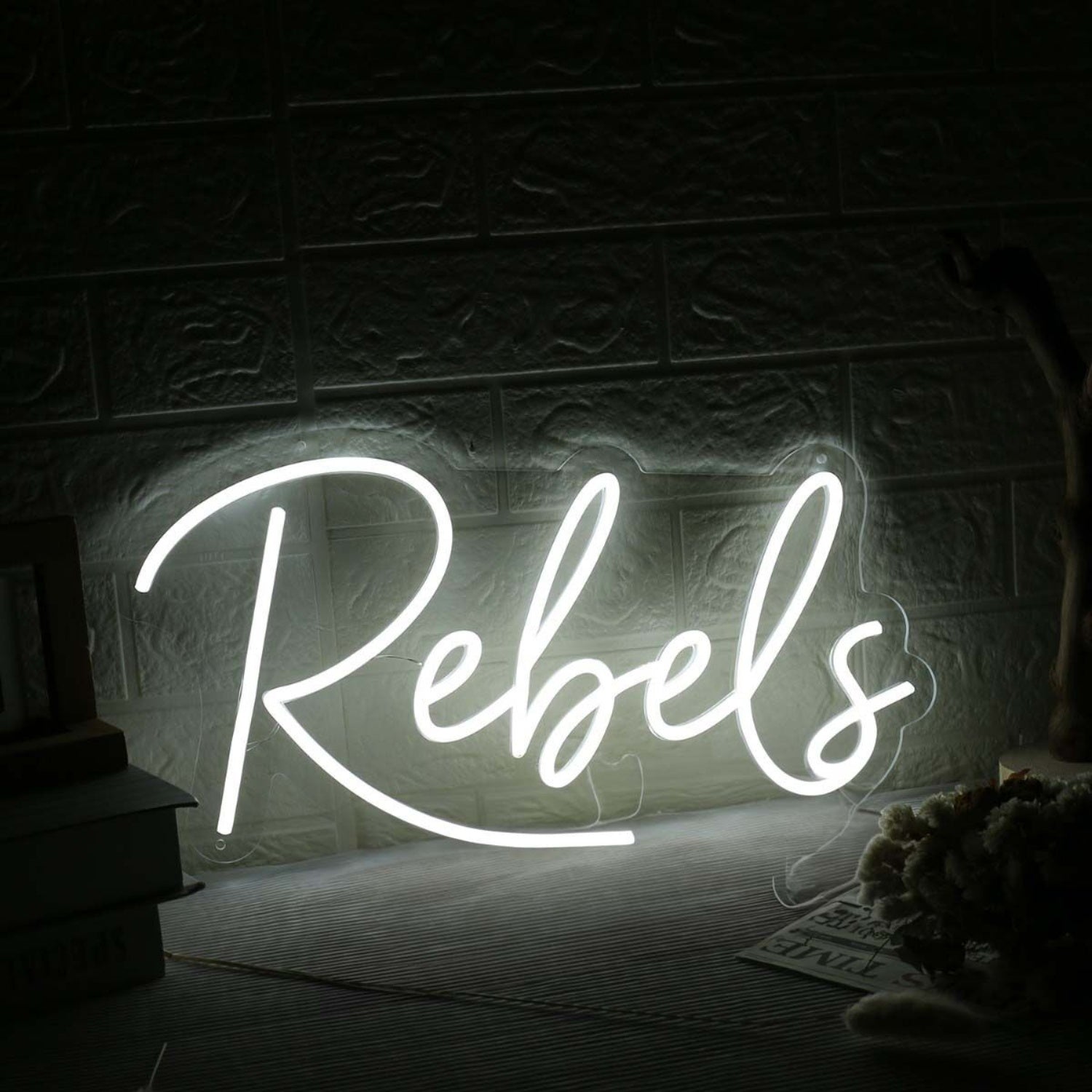 Rebels White Led Neon Sign - Shineneon