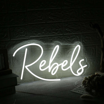 Rebels White Led Neon Sign - Shineneon