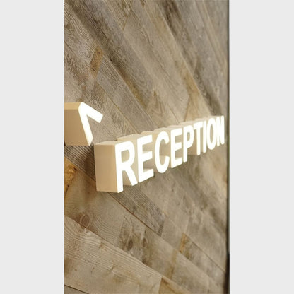 Reception 3D Frontlit Channel Letters Led Light Sign