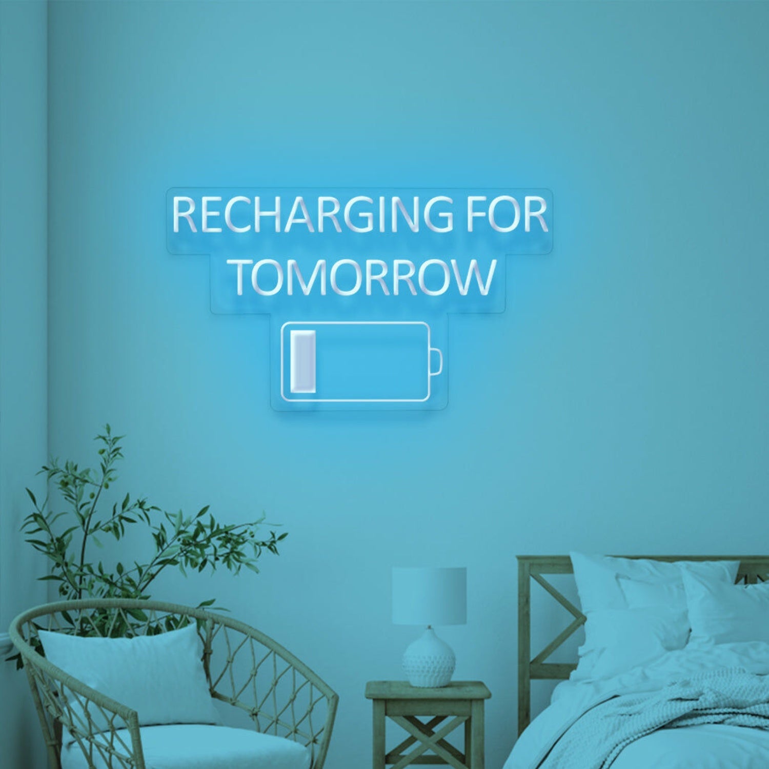 Recharge For Tomorrow Neon For New Beginnings | Shineneon