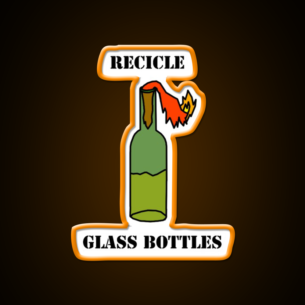 Recicle Glass Bottles Cocktail Bar Decor Led Neon Sign Rgb Color - LED neon sign view 6