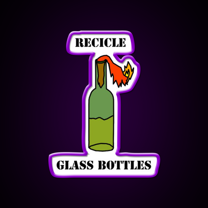 Recicle Glass Bottles Cocktail Bar Decor Led Neon Sign Rgb Color - LED neon sign view 9