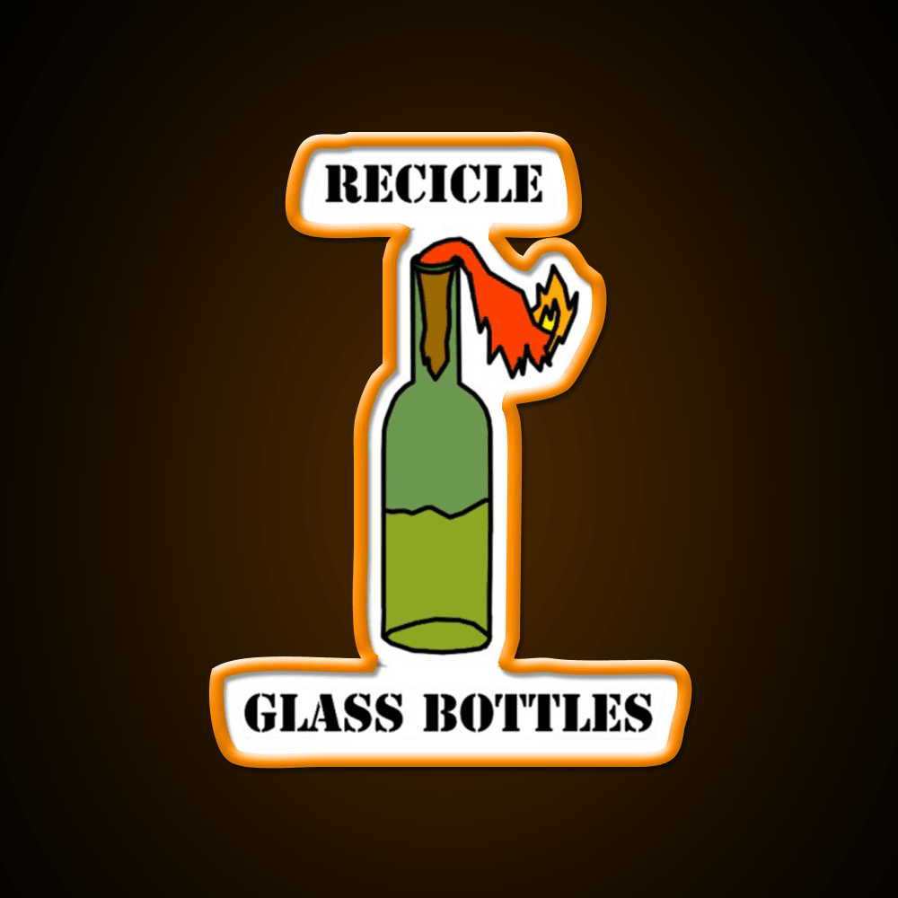 Recicle Glass Bottles Cocktail Bar Decor Led Neon Sign Rgb Color - Shineneon