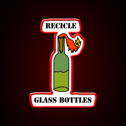 Recicle Glass Bottles Cocktail Bar Decor Led Neon Sign Rgb Color - Shineneon