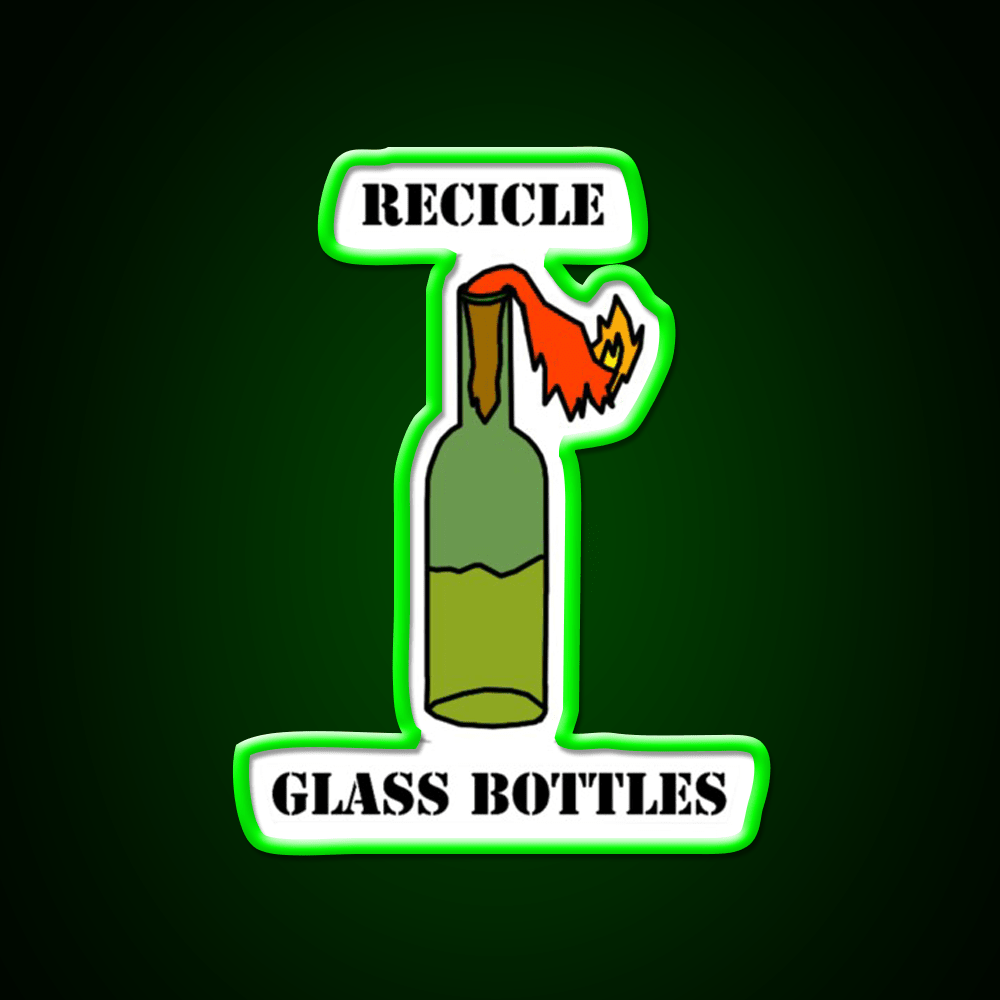 Recicle Glass Bottles Cocktail Bar Decor Led Neon Sign Rgb Color - Shineneon