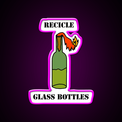 Recicle Glass Bottles Cocktail Bar Decor Led Neon Sign Rgb Color - Shineneon
