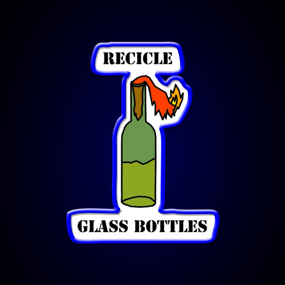 Recicle Glass Bottles Cocktail Bar Decor Led Neon Sign Rgb Color - Shineneon