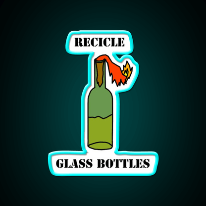 Recicle Glass Bottles Cocktail Bar Decor Led Neon Sign Rgb Color - Shineneon