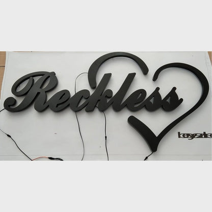 Reckless Love 3D Backlit Channel Letters Led Light Sign - Shineneon
