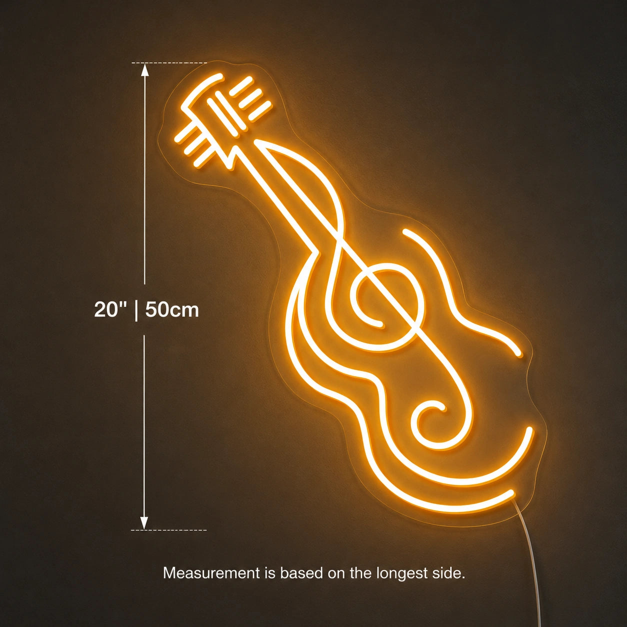 Record Player Guitar Neon Sign LED Neon Sign size image