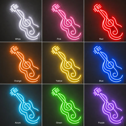 Record Player Guitar Neon Sign LED Neon Sign color grid