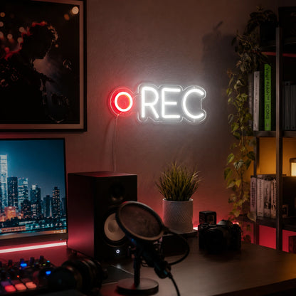 Recording Light Neon Sign LED Neon Sign real lifestyle scene