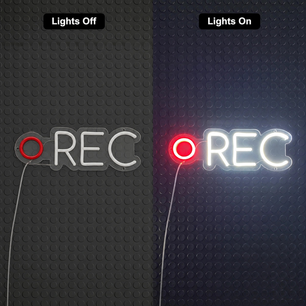 Recording Light Neon Sign LED Neon Sign day and night comparison