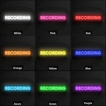 Recording Wall Decor LED Neon Sign Garage Man Cave Neon Sign color grid