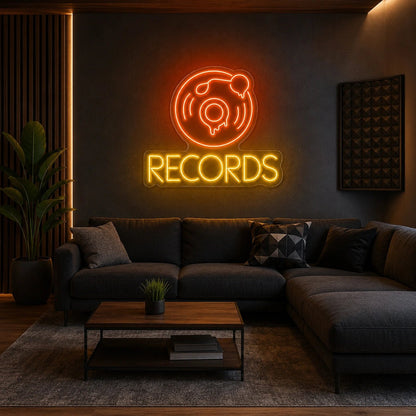 Records Dripping Vinyl LED Neon Sign - Shineneon