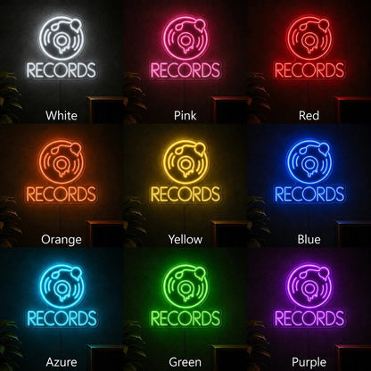 Records Dripping Vinyl LED Neon Sign - Shineneon