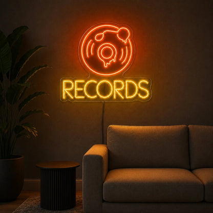 Records Dripping Vinyl LED Neon Sign - Shineneon