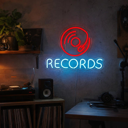 Records Man Cave LED Neon Sign - Shineneon