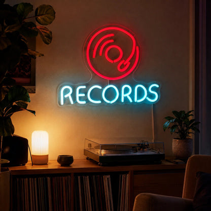 Records Man Cave LED Neon Sign - Shineneon