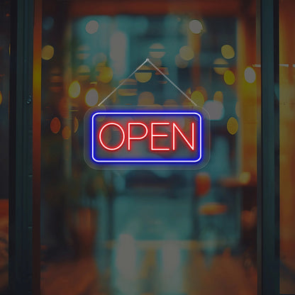 Rectangle Shape Open Led Neon Sign | Shineneon