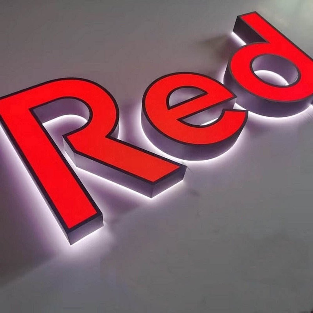 Red 3D Frontlit And Backlit Channel Letter Led Light Sign - Shineneon