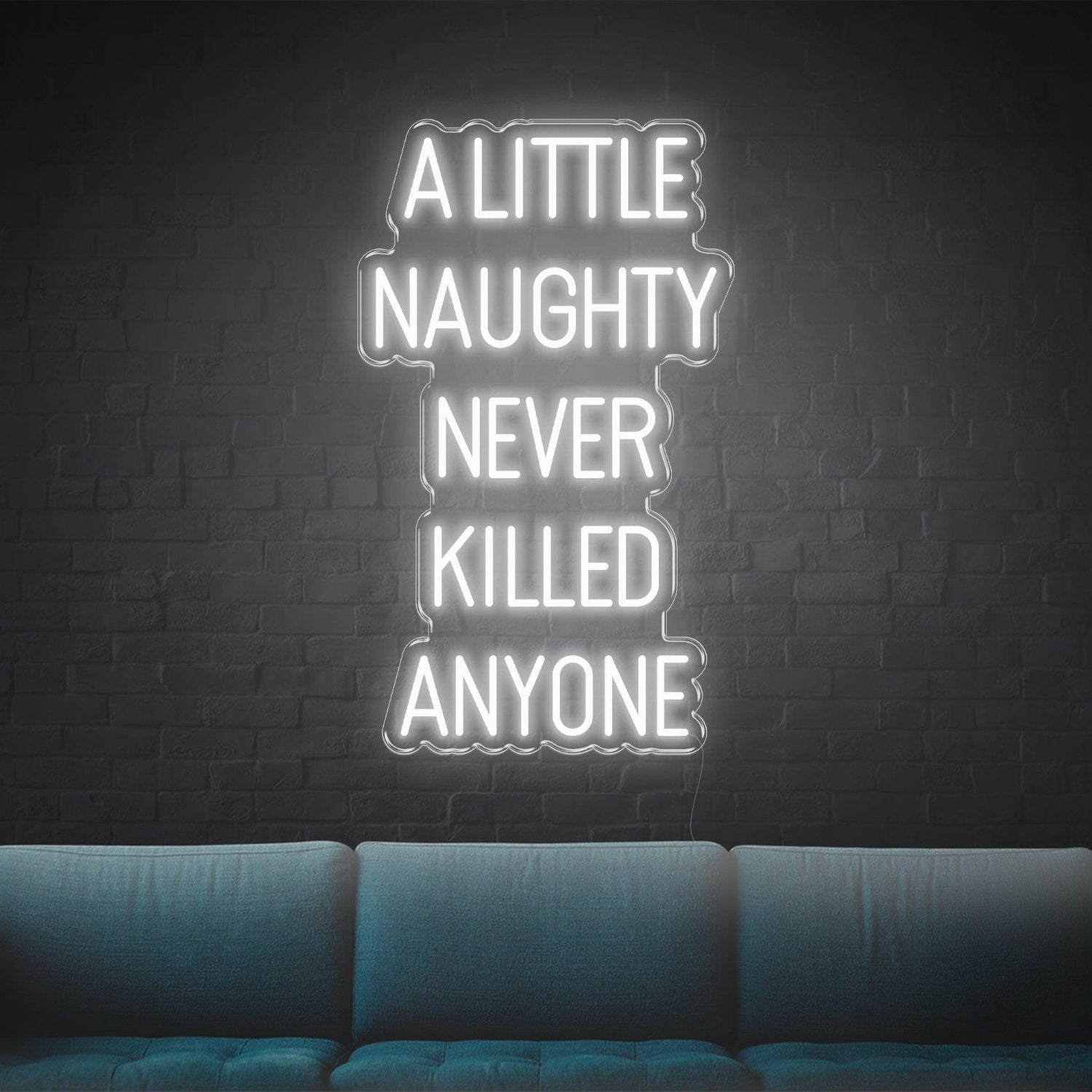Red A Little Naughty Led Neon Sign For Home Bar Cafe Wall Decor | Shineneon