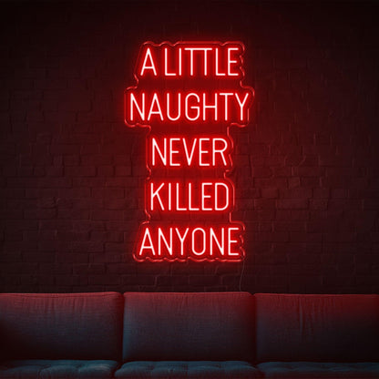 Red A Little Naughty Led Neon Sign For Home Bar Cafe Wall Decor | Shineneon