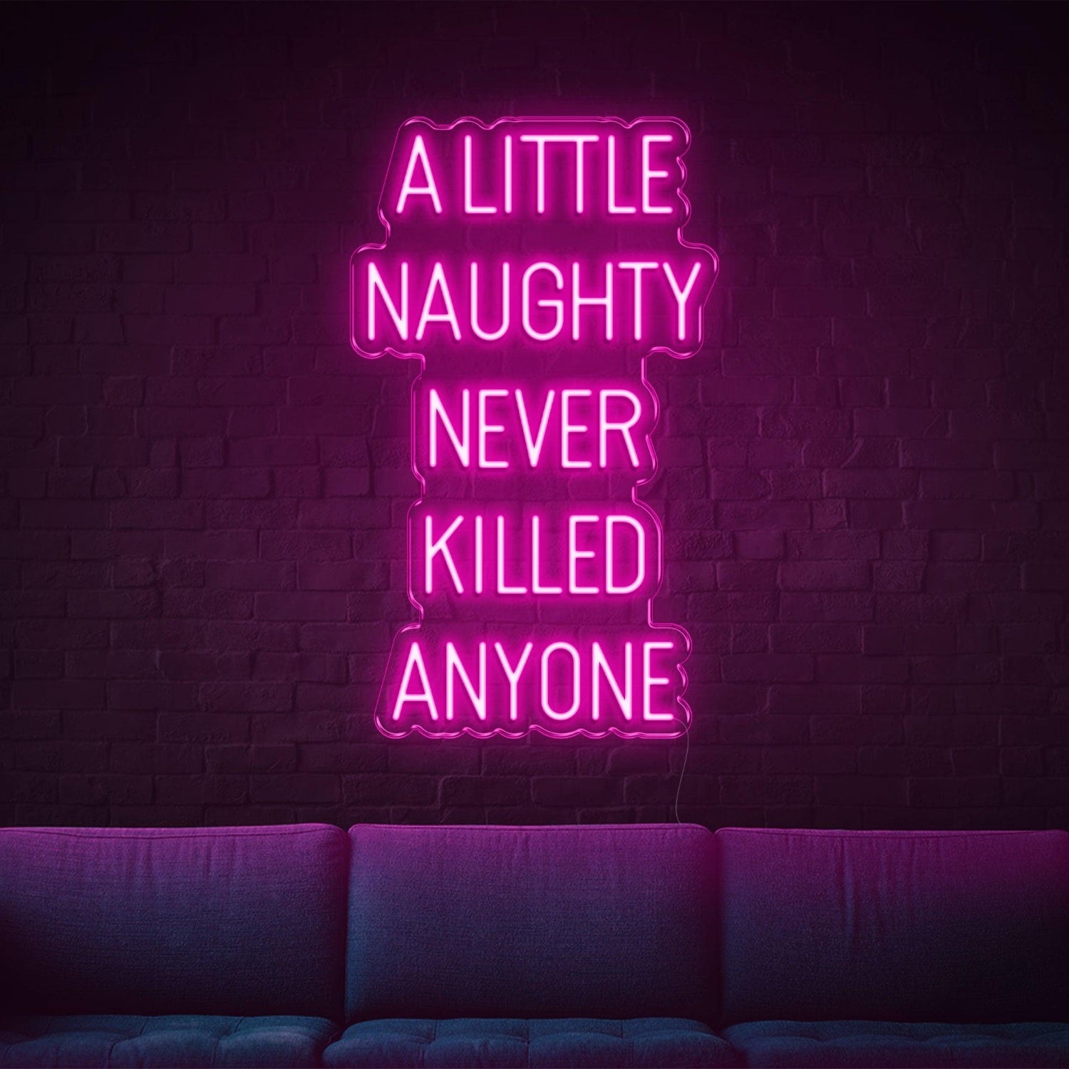 Red A Little Naughty Led Neon Sign For Home Bar Cafe Wall Decor | Shineneon