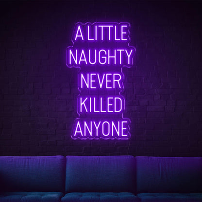 Red A Little Naughty Led Neon Sign For Home Bar Cafe Wall Decor | Shineneon