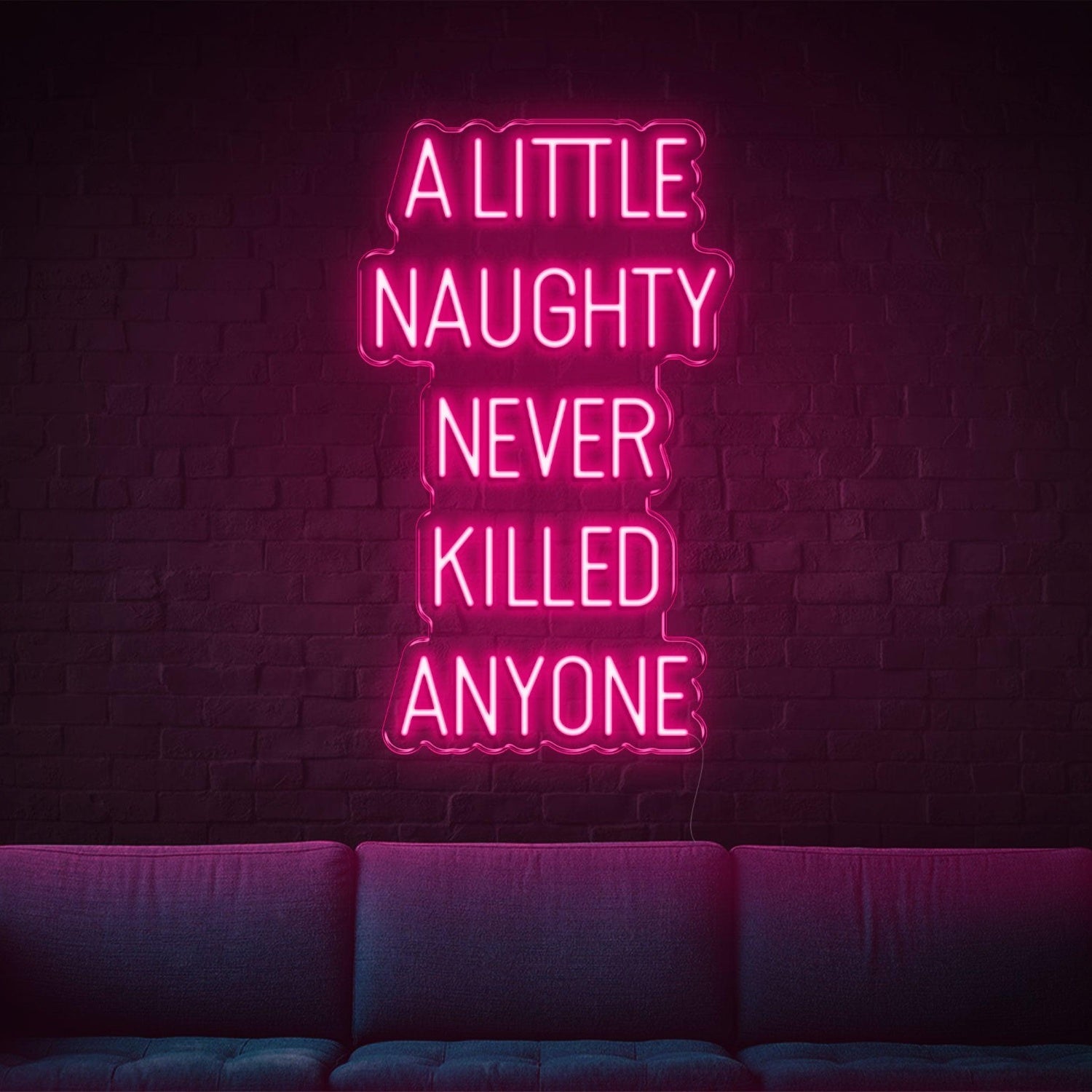 Red A Little Naughty Led Neon Sign For Home Bar Cafe Wall Decor | Shineneon