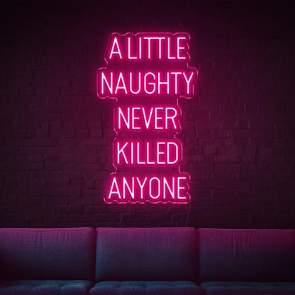 Red A Little Naughty Led Neon Sign For Home Bar Cafe Wall Decor | Shineneon
