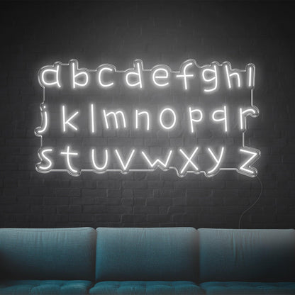 Red A-Z Lowercase Led Neon Sign For Home Cafe Bar Wall Art | Shineneon