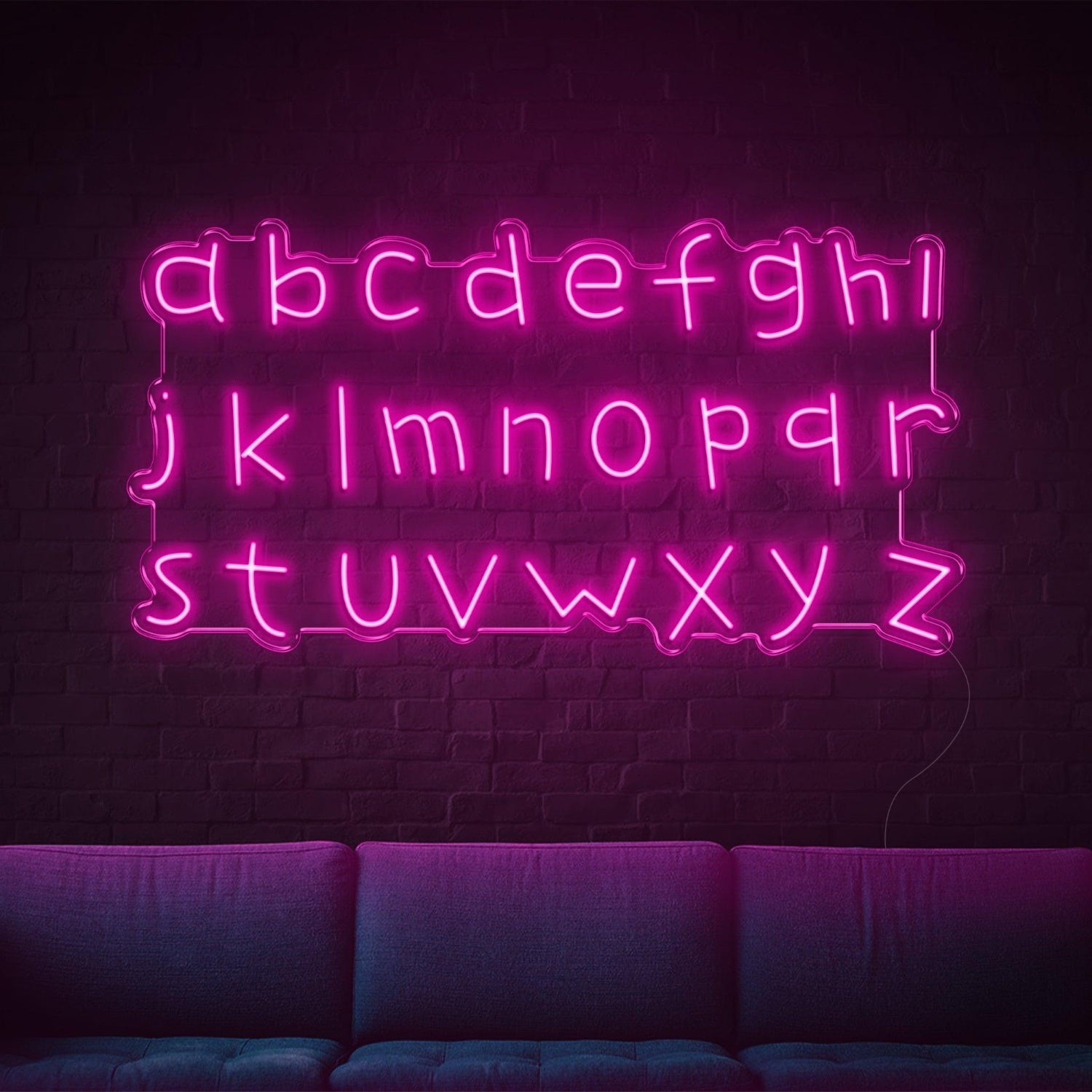 Red A-Z Lowercase Led Neon Sign For Home Cafe Bar Wall Art | Shineneon
