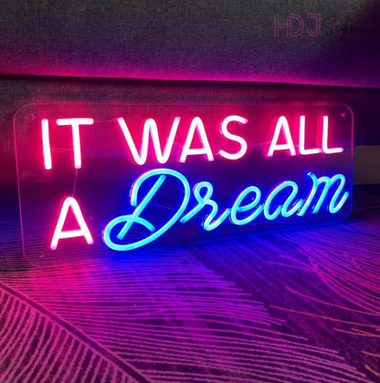 Red And Blue It Was All A Dream Led Neon Sign For Home Decor | Shineneon