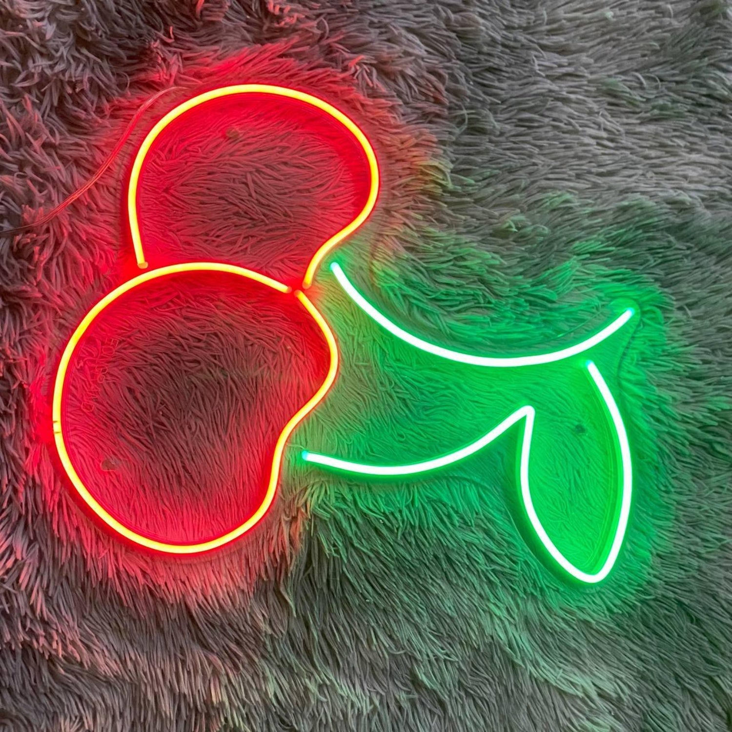 Red And Green Cherry Led Neon Sign For Home Bar Cafe Decor | Shineneon