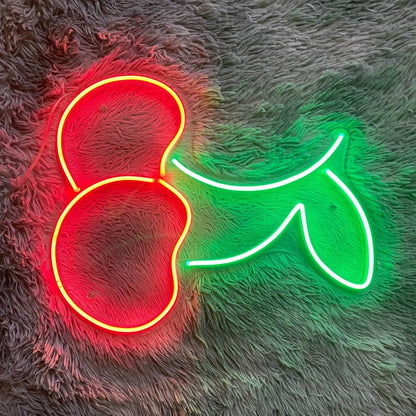 Red And Green Cherry Led Neon Sign For Home Bar Cafe Decor | Shineneon