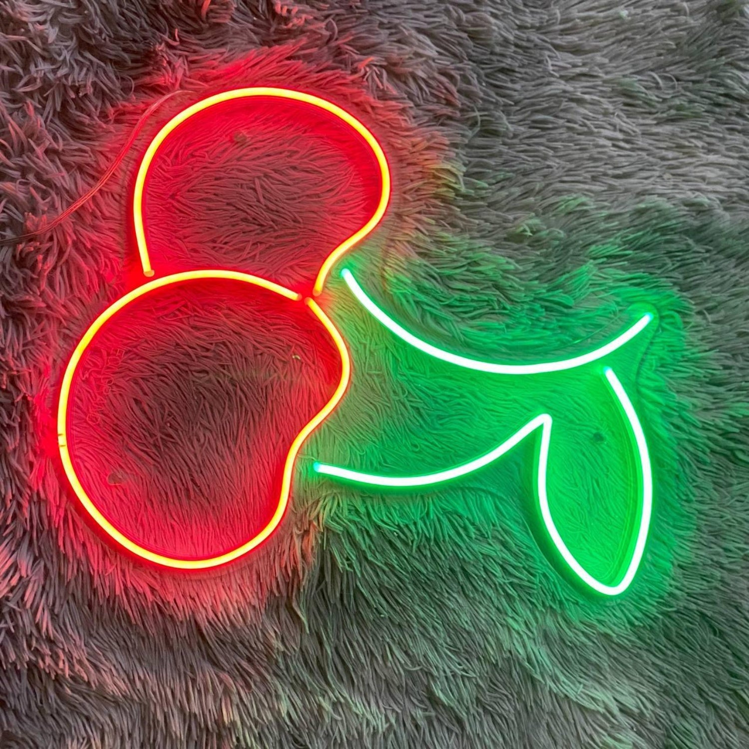 Red And Green Cherry Led Neon Sign For Home Bar Cafe Decor | Shineneon