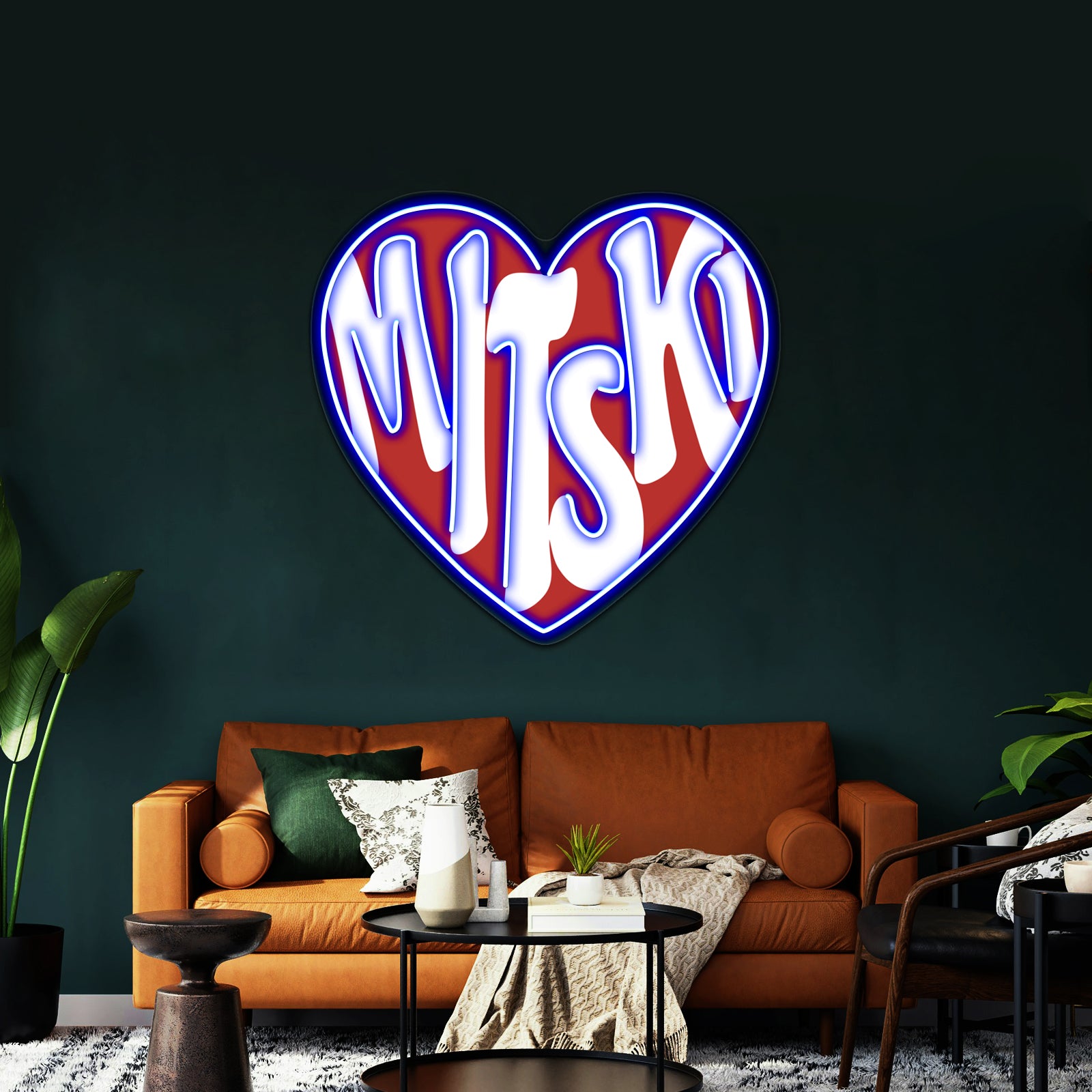 Red And White Heartwork Led Signs For Room | Shineneon