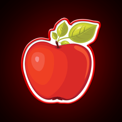 Red Apple Snack Food Led Neon Sign Rgb Color - Shineneon