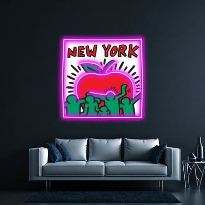 Red Apple Wall Artwork Neon Signs