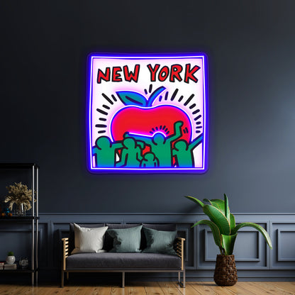 Red Apple Wall Artwork Neon Signs