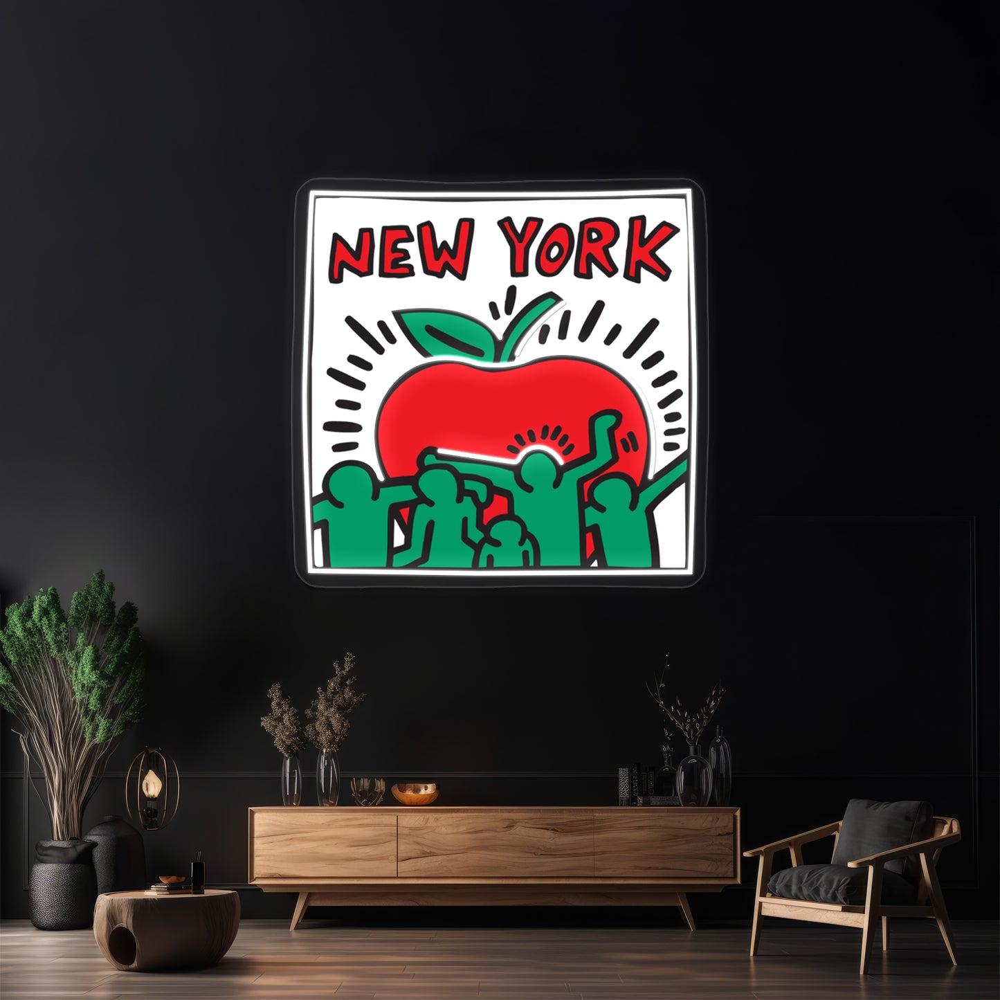 Red Apple Wall Artwork Neon Signs