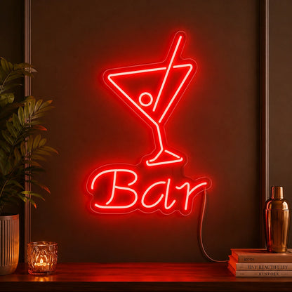Red Bar Martini Neon Sign LED Neon Sign high-converting product image