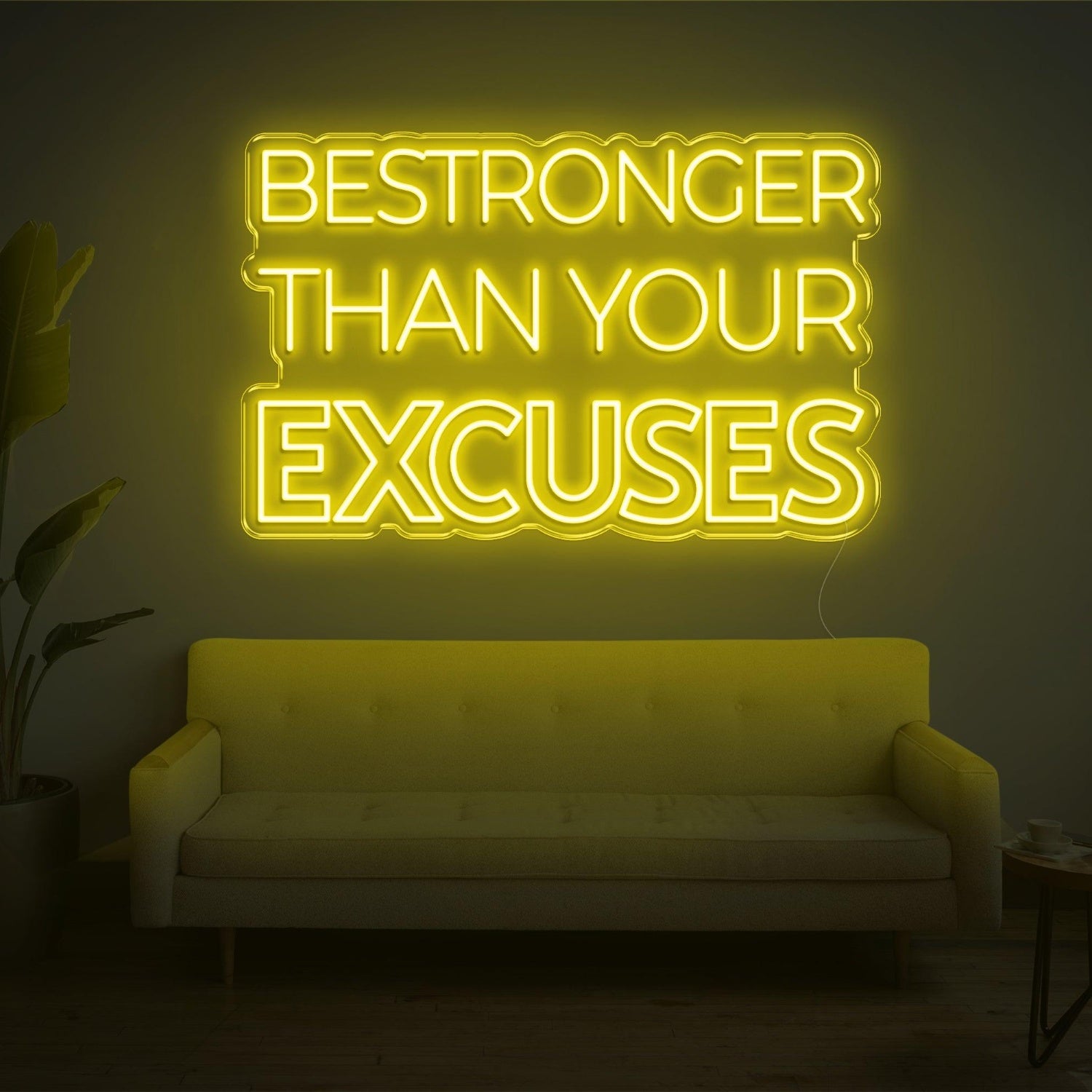 Red Bestronger Than Your Excuses Led Neon Sign For Living Room Wall Decor | Shineneon