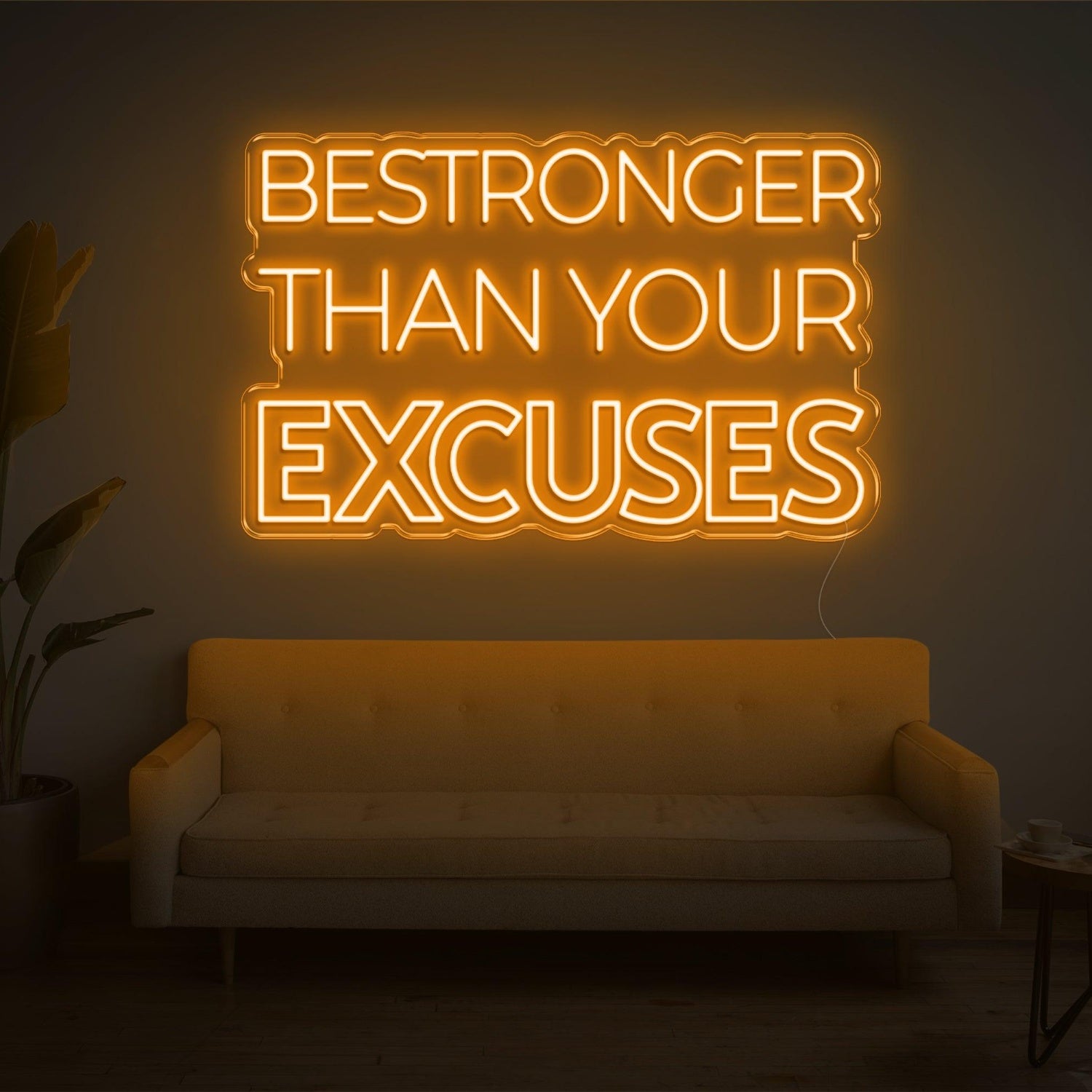 Red Bestronger Than Your Excuses Led Neon Sign For Living Room Wall Decor | Shineneon