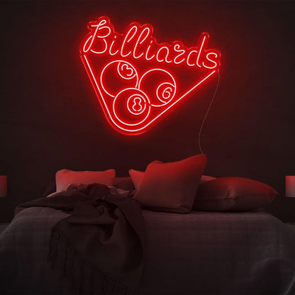 Red Billiards 3-8-6 Triangle Led Neon Sign For Room Decor | Shineneon