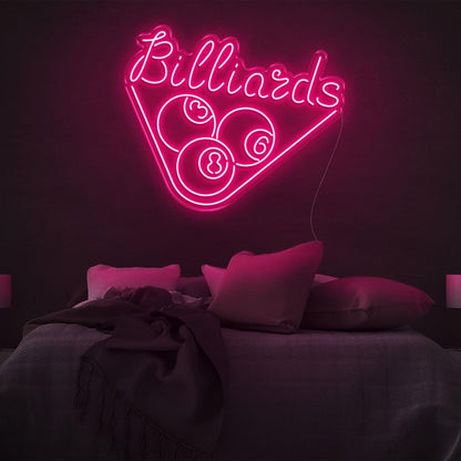 Red Billiards 3-8-6 Triangle Led Neon Sign For Room Decor | Shineneon
