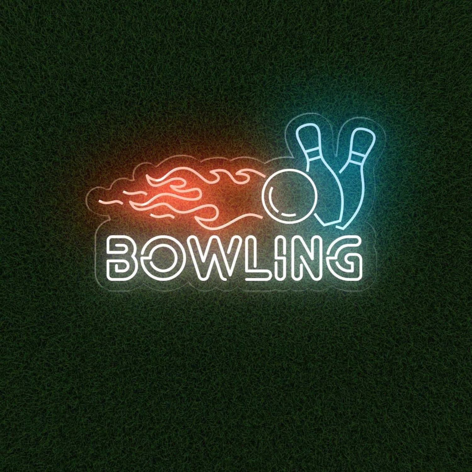 Red Blue White Bowling Led Neon Sign For Alleys Game Room Decor | Shineneon