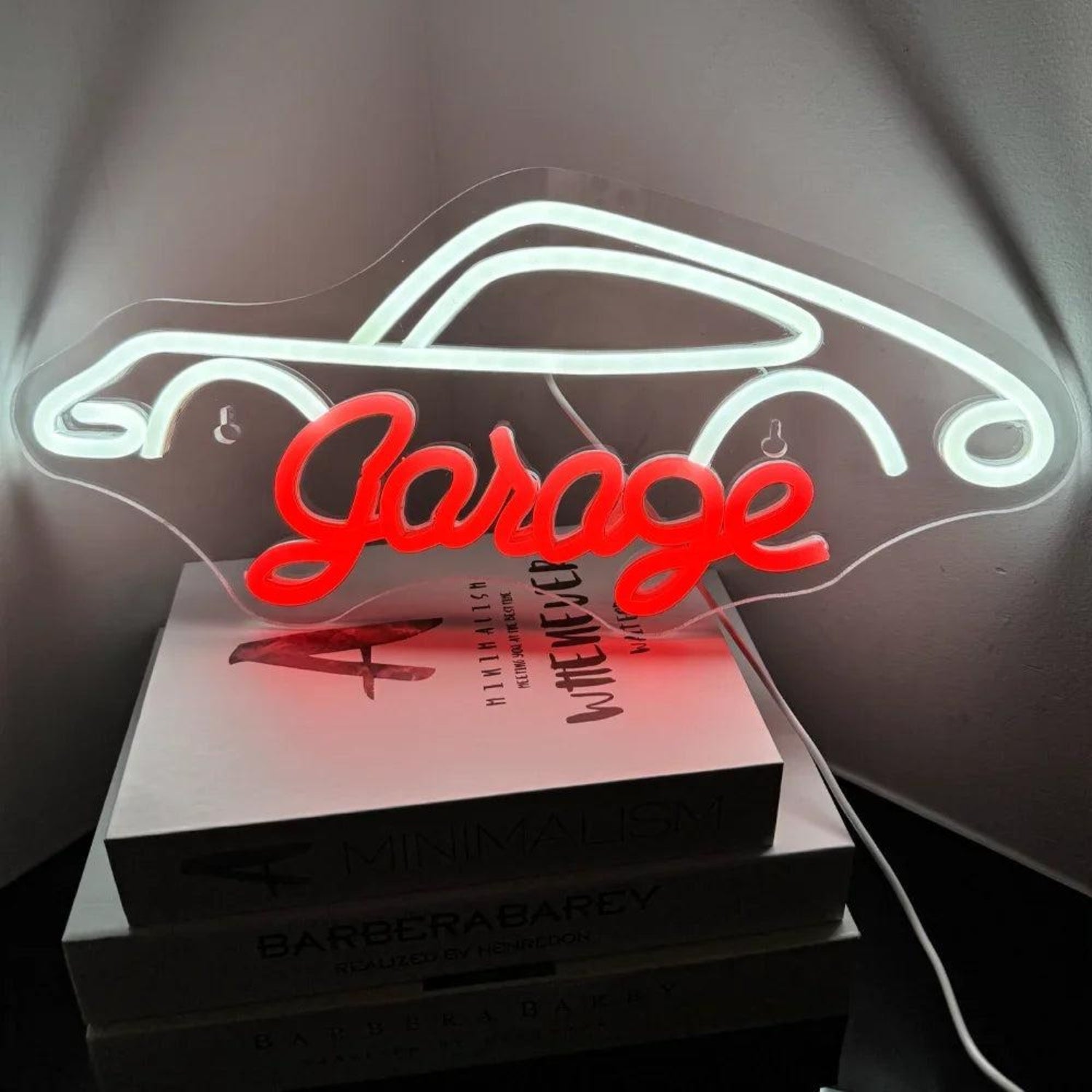Red Blue White Industrial Garage Led Neon Sign For Auto Shop Decor | Shineneon