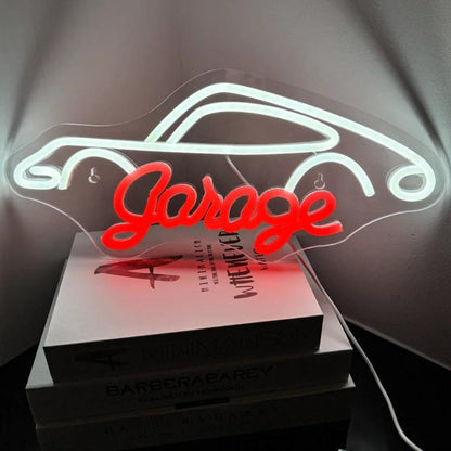 Red Blue White Industrial Garage Led Neon Sign For Auto Shop Decor | Shineneon